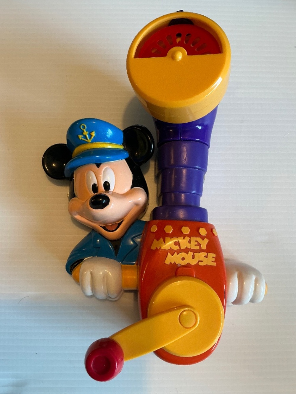 Vintage Disney Tootsietoy Mickey Mouse Sailor Bubble Blower Bath Toy 1997